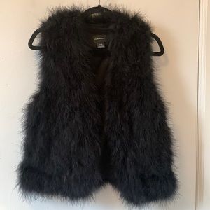 Club Monaco black feather vest xs